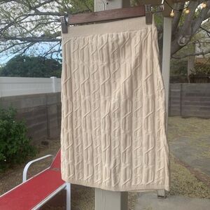 NWT Free People knit ivory mini skirt size S